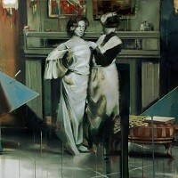 google image tomas-spevak-artist-oil-and-acrylic-painting-Dressing-Up-61-x-79´´-155-x-200-cm-exhibition-between-spaces