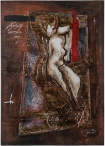maxim havlicek paninting amare - mixed media on canvas, presented by knupp gallery los angeles