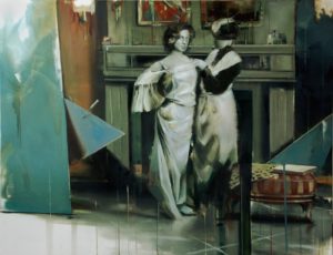 tomas spevak artist oil and acrylic painting Dressing Up, 61 x 79´´ (155 x 200 cm), exhibition between spaces