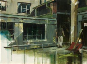 tomas spevak oil painting Parking Place, 23,5 x 31,5´´ (60 x 80 cm)