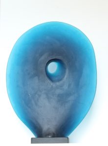 filip-nizky-melted-glass-sculpture-blue-disc-scul-68x50-cm-27x195-in-presented-by-gallery-of-contemporary-fine-glass-art-los-angeles