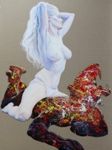 igor-piacka-obraz-jizda-na-tygrovi-200x150-cm-autorska-vystava-v-prazske-zastupujici-knupp-gallery