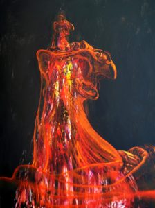igor piacka painting wolf´s hunger, acrylic on canvas