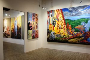 igor piacka solo exhibition ride a tiger, monumental figurative paintings, knupp gallery prague
