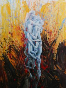 igor piacka acrylic figurative painting blues, presented by knupp gallery los angeles