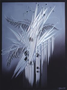 ivan-kolman-fern-80x60cm-2003-cut-glass-painting-presented-by-gallery-of-contemporary-art-glass