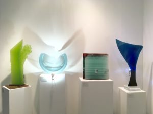 blanka adensam, bohumil elias, filip nizky bohemian glass show preview at the la art show 2017, knupp gallery la