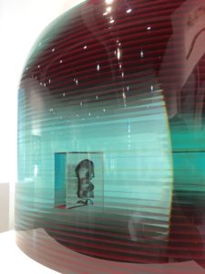 bohumil elias sr. inhabitant of red layered glass presented by knupp gallery contemporary fine art glass