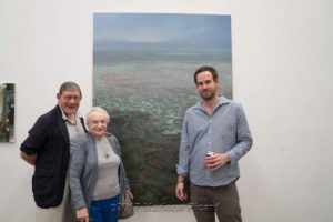 jan uldrych artist at opening night of a two men show in between, knupp gallery LA, 2017